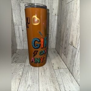 Orange Motivational Party Tumbler